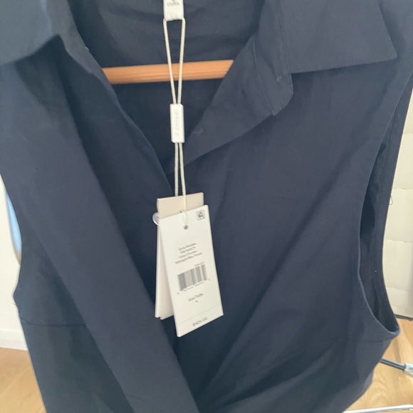 Derek Lam 10 Crosby 3 in 1 dress, top navy 4 - Picture 2 of 4